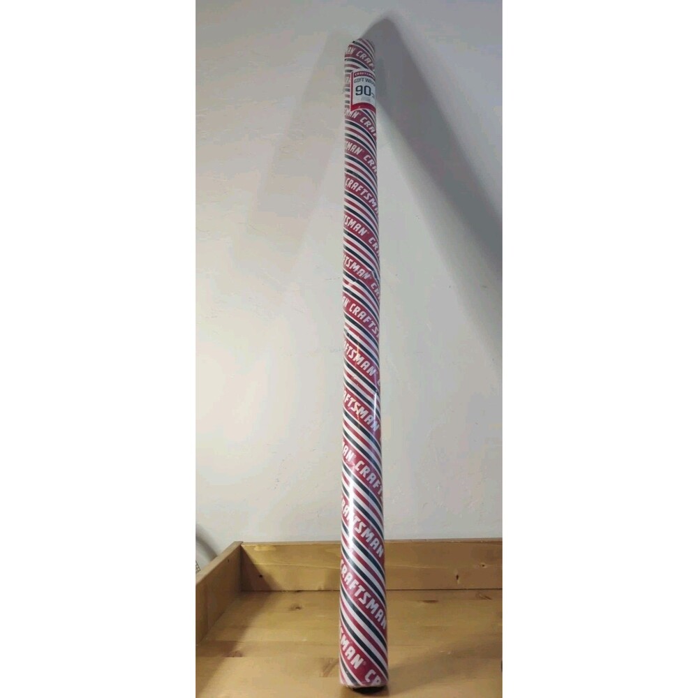 Vtg Craftsman Gift Wrap Full Size Wrapping Paper Roll 90 Sq Ft Sears 9X1.1 Yds